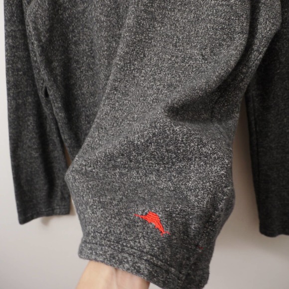 Tommy Bahama Gray Knit Cotton Blend Long Sleeve/ Sweater Size M - Picture 4 of 12